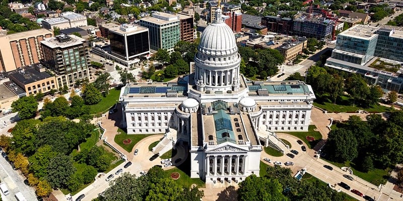 Madison Wisconsin Overhead Shot of Main Building