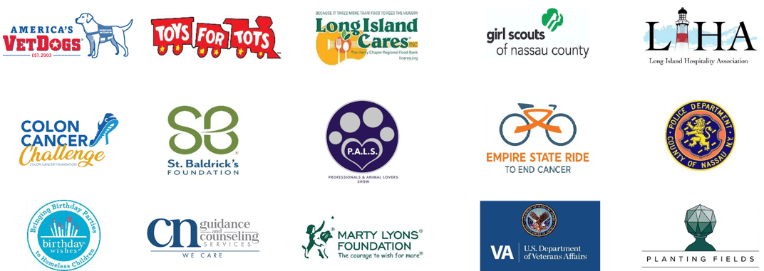 Collection of logos from philanthropy groups. 