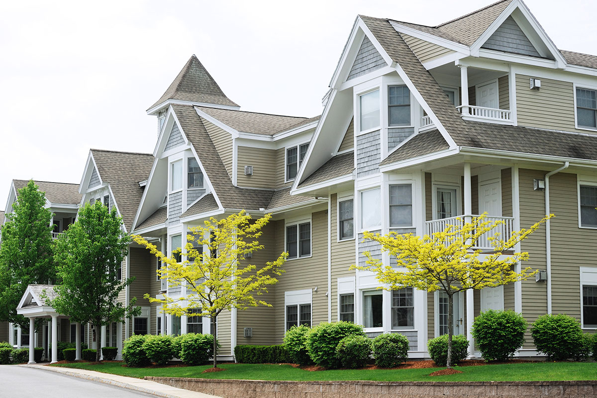 exterior of townhome
