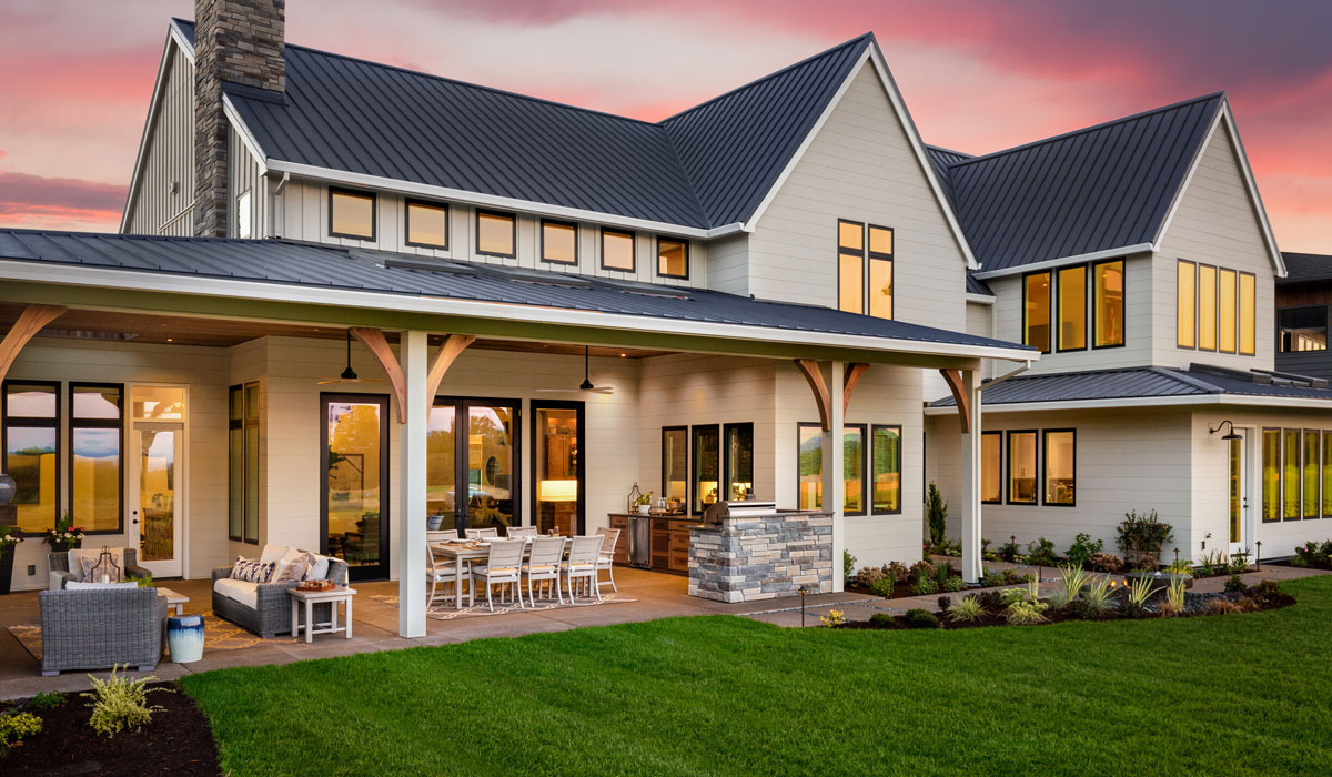 exterior of jumbo large home