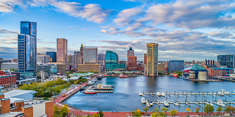 city port view of baltimore harbor