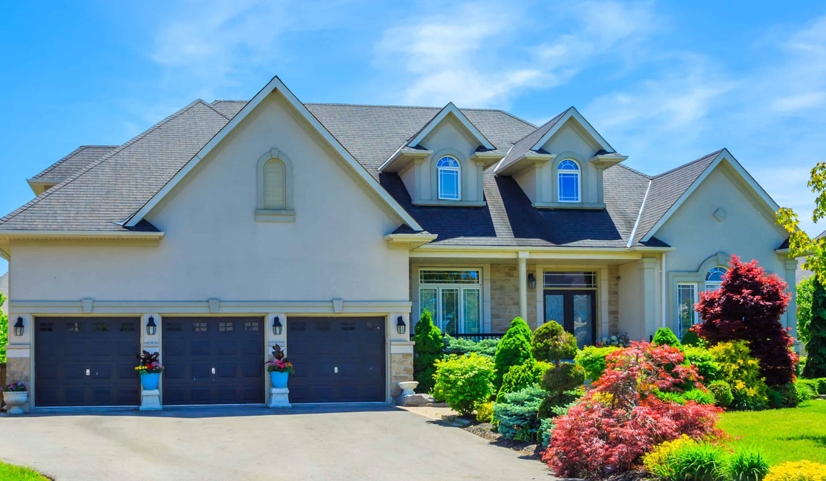 exterior shot of giant luxury home