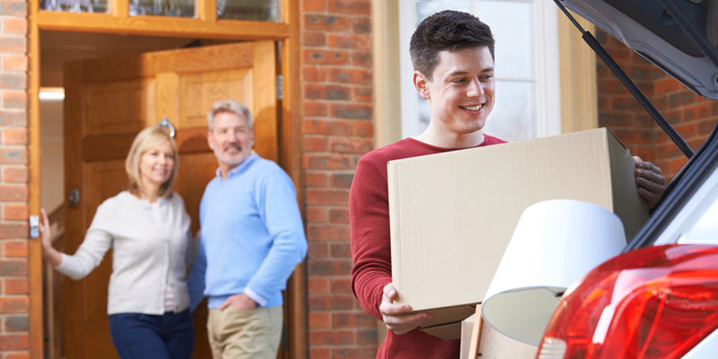 Son moving out of parents home